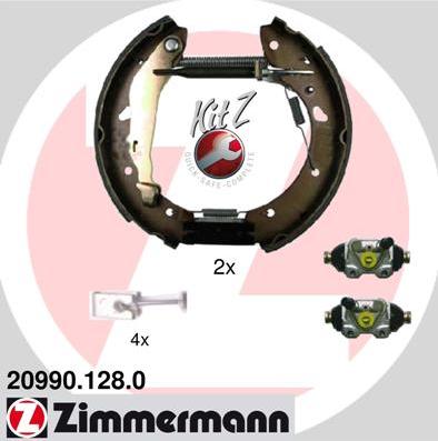 Zimmermann 20990.128.0 - Комплект тормозных колодок, барабанные unicars.by