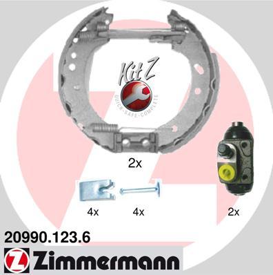 Zimmermann 20990.123.6 - Комплект тормозных колодок, барабанные unicars.by