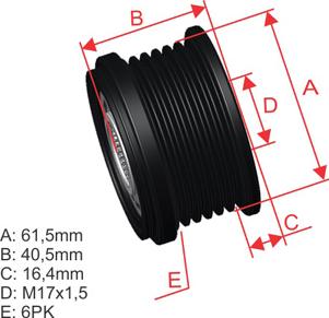 ZM ZM 96.005.26 - Шкив генератора, муфта unicars.by