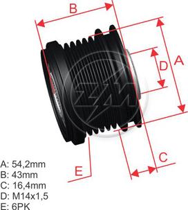 ZM ZM 96.005.21 - Шкив генератора, муфта unicars.by