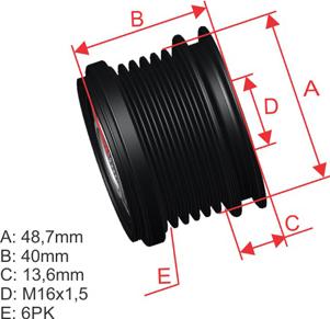 ZM ZM 96.000.67 - Шкив генератора, муфта unicars.by