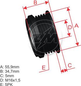 ZM ZM 96.000.04 - Шкив генератора, муфта unicars.by