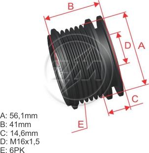 ZM ZM 96.000.07 - Шкив генератора, муфта unicars.by