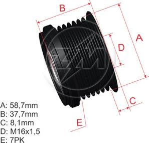 ZM ZM 96.000.25 - Шкив генератора, муфта unicars.by