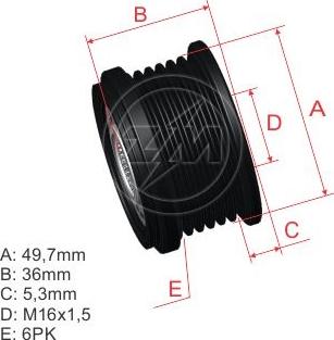 ZM ZM 96.000.21 - Шкив генератора, муфта unicars.by