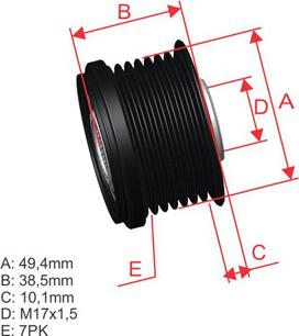 ZM ZM 96.010.17 - Шкив генератора, муфта unicars.by