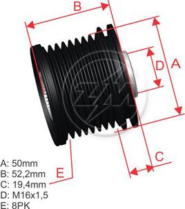 ZM ZM 96.012.05 - Шкив генератора, муфта unicars.by