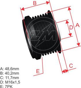 ZM ZM 96.012.08 - Шкив генератора, муфта unicars.by