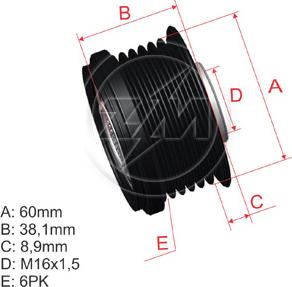 ZM ZM 96.012.18 - Шкив генератора, муфта unicars.by