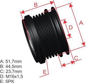 ZM ZM 96.012.27 - Шкив генератора, муфта unicars.by