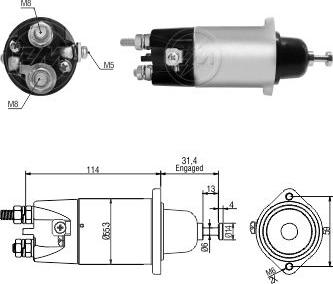 ZM ZM4898 - Тяговое реле, соленоид, стартер unicars.by