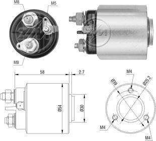 ZM ZM-599 - Тяговое реле, соленоид, стартер unicars.by