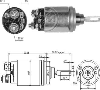 ZM ZM541 - Тяговое реле, соленоид, стартер unicars.by