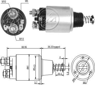 ZM ZM550 - Тяговое реле, соленоид, стартер unicars.by