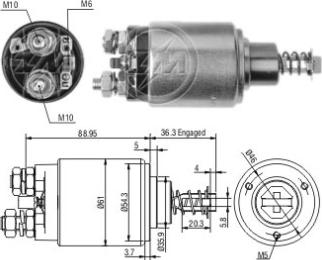 ZM ZM539 - Тяговое реле, соленоид, стартер unicars.by