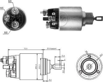 ZM ZM5381 - Тяговое реле, соленоид, стартер unicars.by