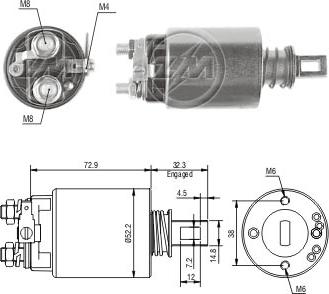 ZM ZM-686 - Тяговое реле, соленоид, стартер unicars.by