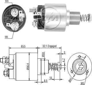 ZM ZM676 - Тяговое реле, соленоид, стартер unicars.by