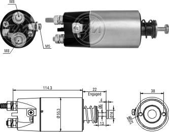 ZM ZM1897 - Тяговое реле, соленоид, стартер unicars.by