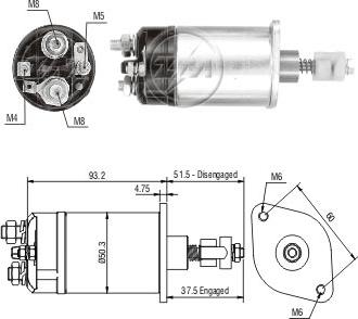 ZM ZM 821 - Тяговое реле, соленоид, стартер unicars.by