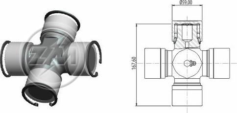 ZM ZM 35.001.54 - Карданный шарнир с крестовиной unicars.by