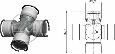 ZM ZM 35.001.53 - Карданный шарнир с крестовиной unicars.by