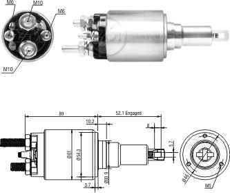 ZM ZM3639 - Тяговое реле, соленоид, стартер unicars.by