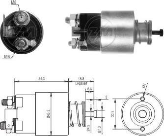 ZM ZM3391 - Тяговое реле, соленоид, стартер unicars.by