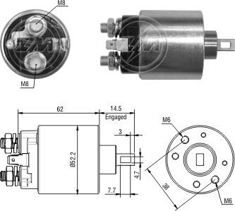 ZM ZM 3-716 - Тяговое реле, соленоид, стартер unicars.by