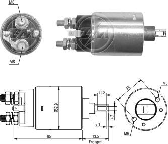 ZM ZM-2981 - Тяговое реле, соленоид, стартер unicars.by