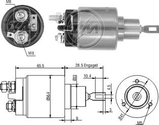 ZM ZM2573 - Тяговое реле, соленоид, стартер unicars.by