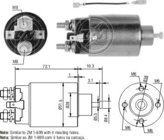 ZM ZM-2699 - Тяговое реле, соленоид, стартер unicars.by