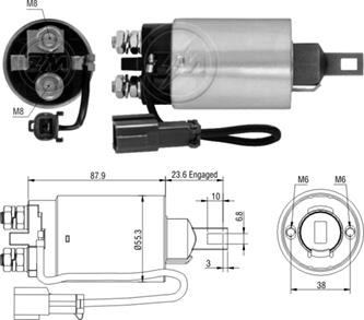 ZM ZM2896 - Тяговое реле, соленоид, стартер unicars.by