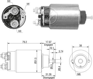 ZM ZM-2762 - Тяговое реле, соленоид, стартер unicars.by