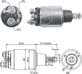 ZM ZM 735 - Тяговое реле, соленоид, стартер unicars.by