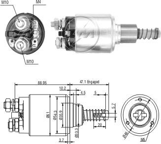 ZM ZM736 - Тяговое реле, соленоид, стартер unicars.by