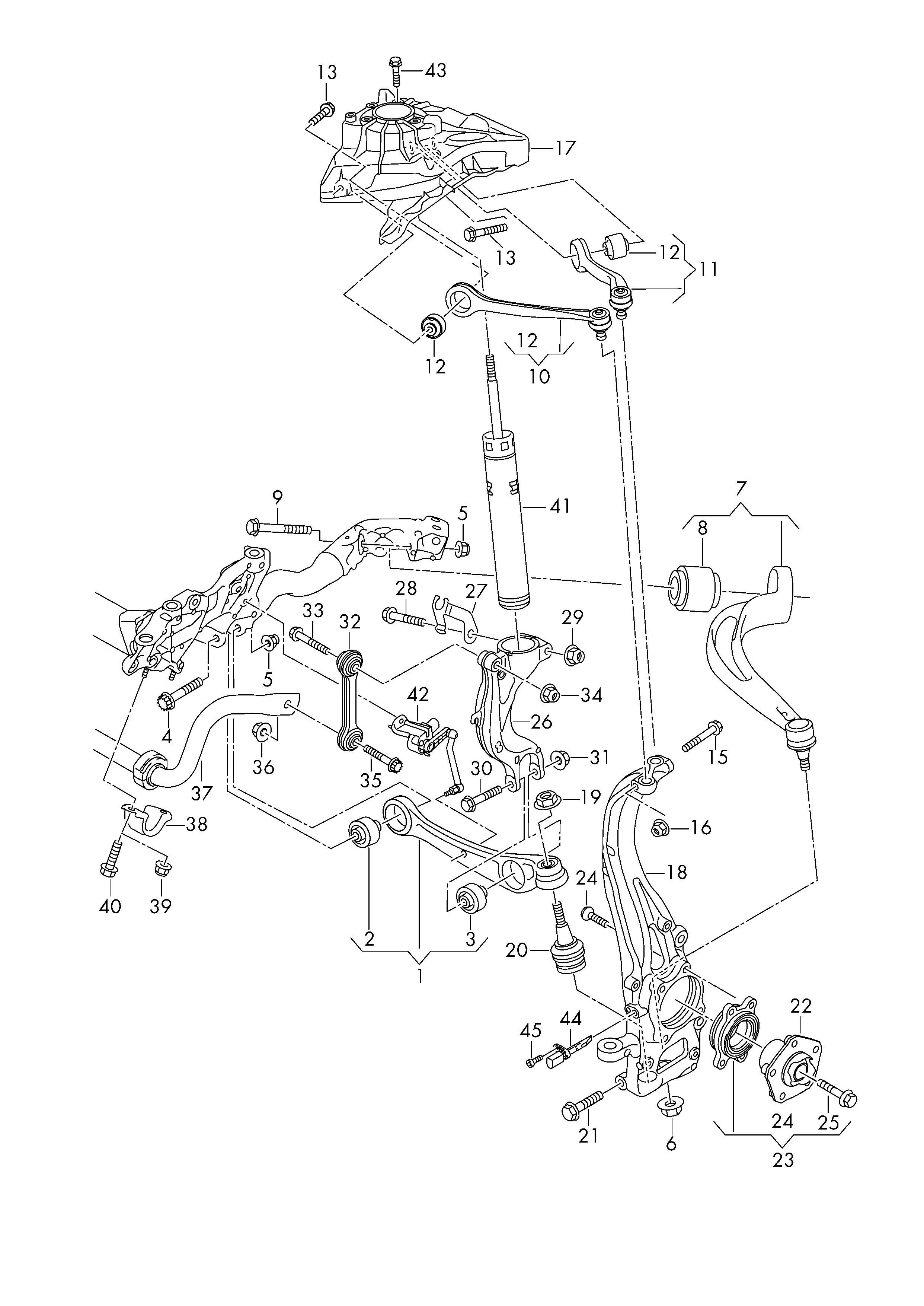 Porsche 4M0 411 317 - Тяга / стойка, стабилизатор unicars.by