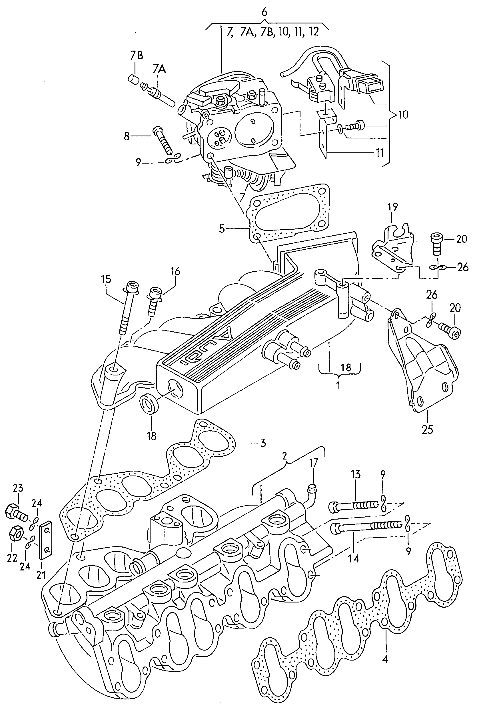 Skoda N   900 850 01 - Гайка, выпускной коллектор unicars.by