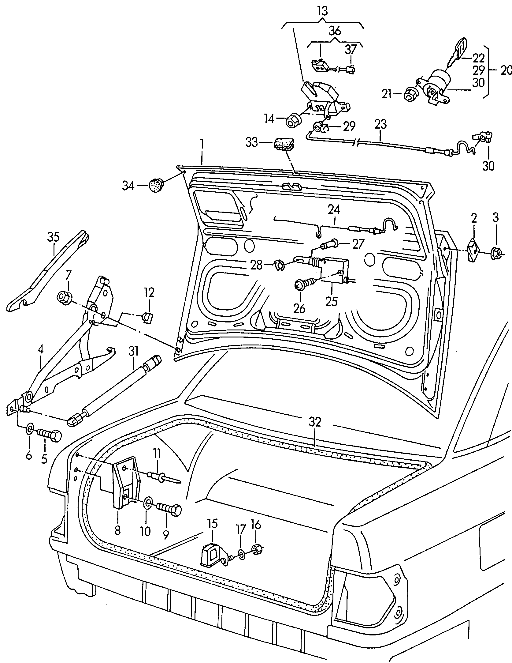 VAG 311827181 - Опора стойки амортизатора, подушка unicars.by