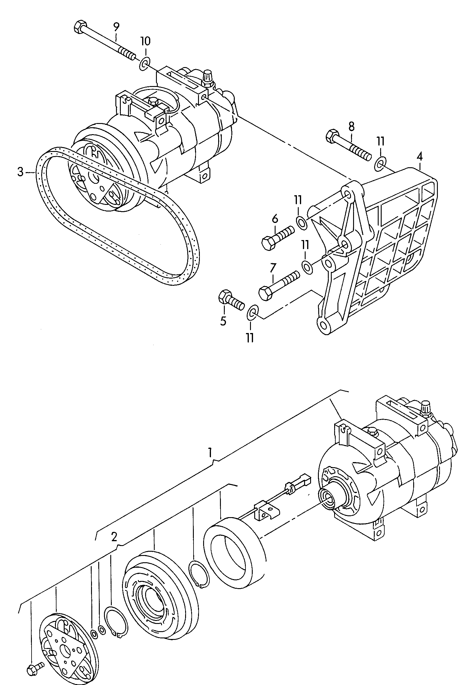 AUDI 4A0260805AJ - Компрессор кондиционера unicars.by