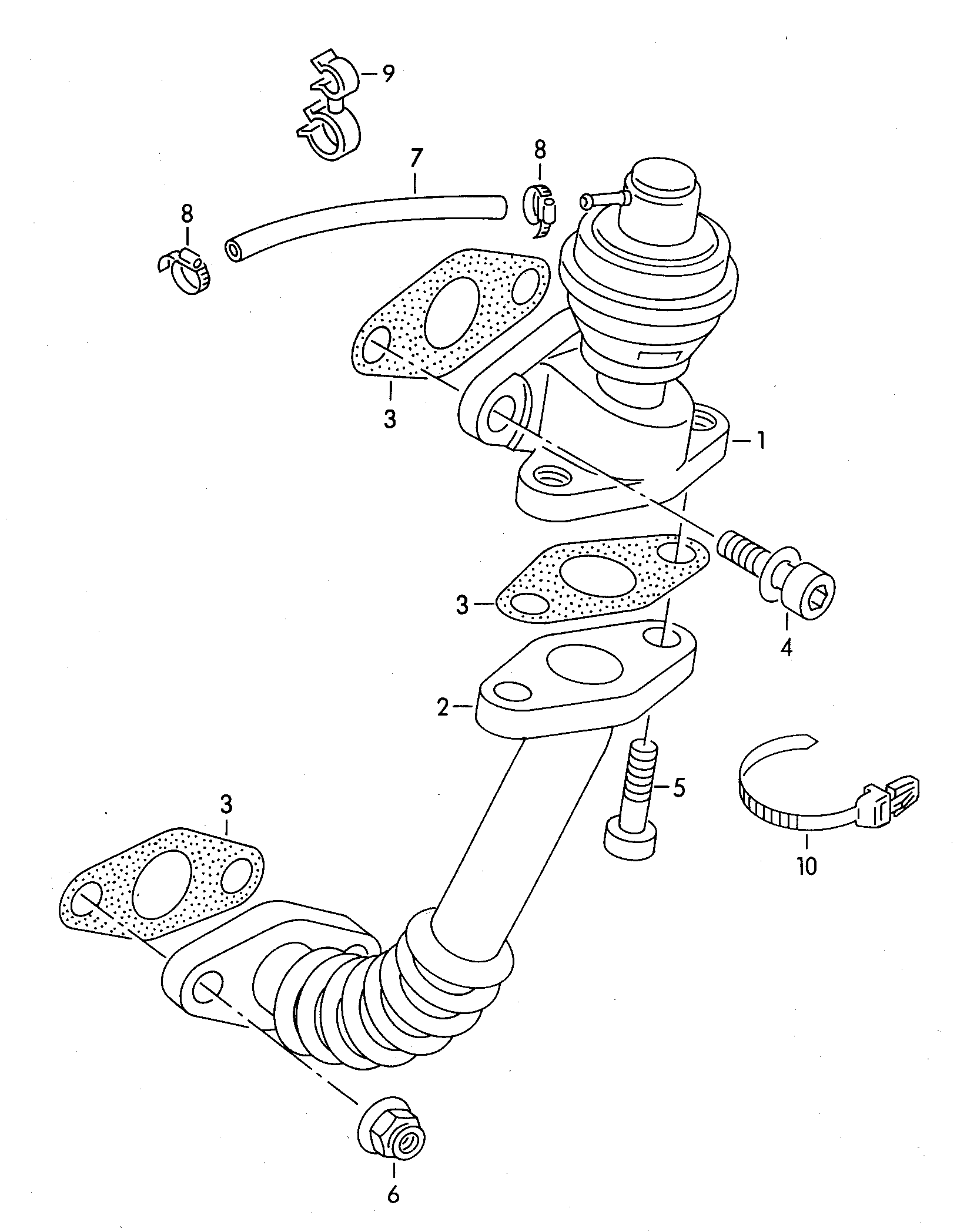 VW 046 131 503 A - Клапан возврата ОГ unicars.by