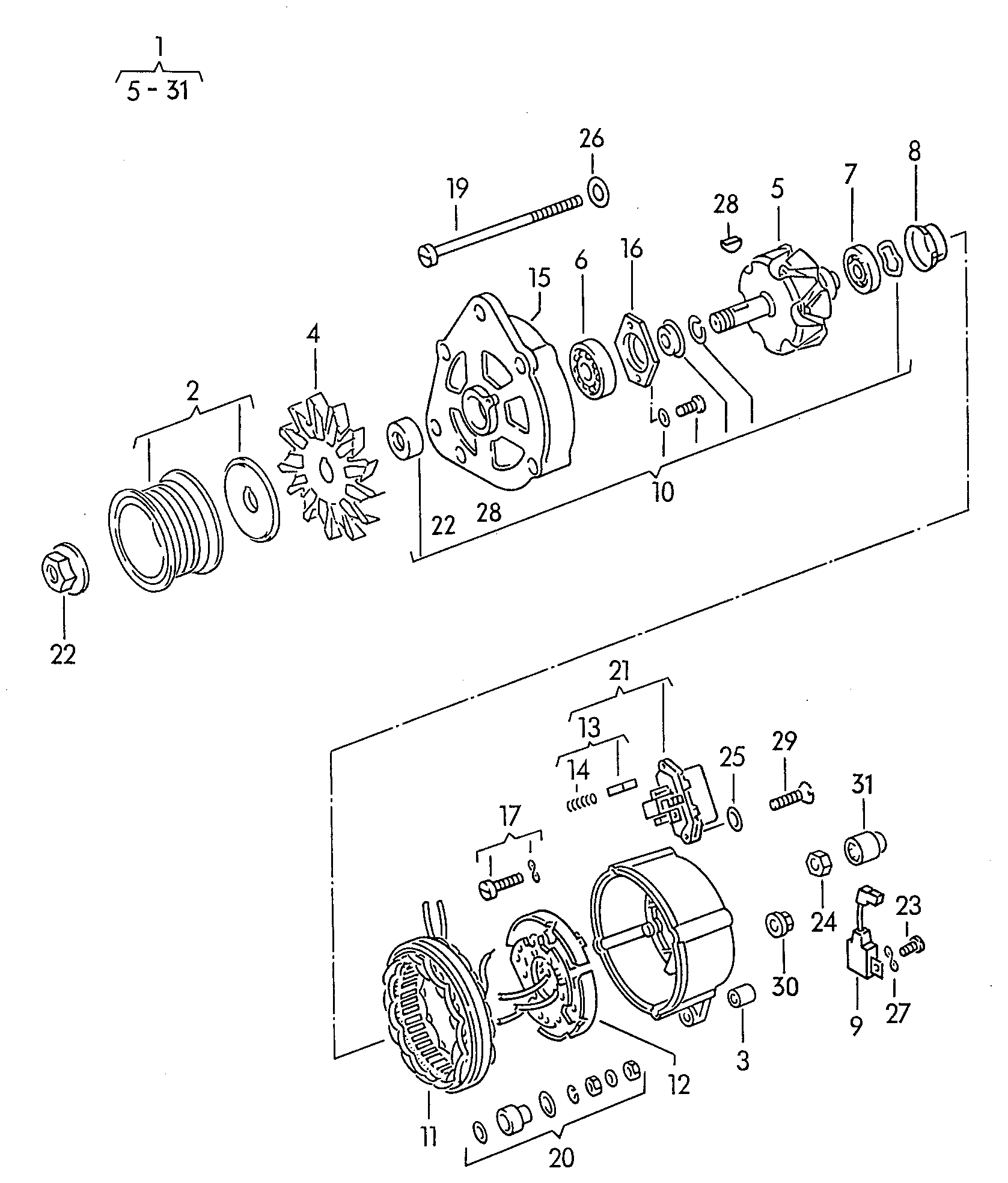 VAG 034 903 803 - Регулятор напряжения, генератор unicars.by