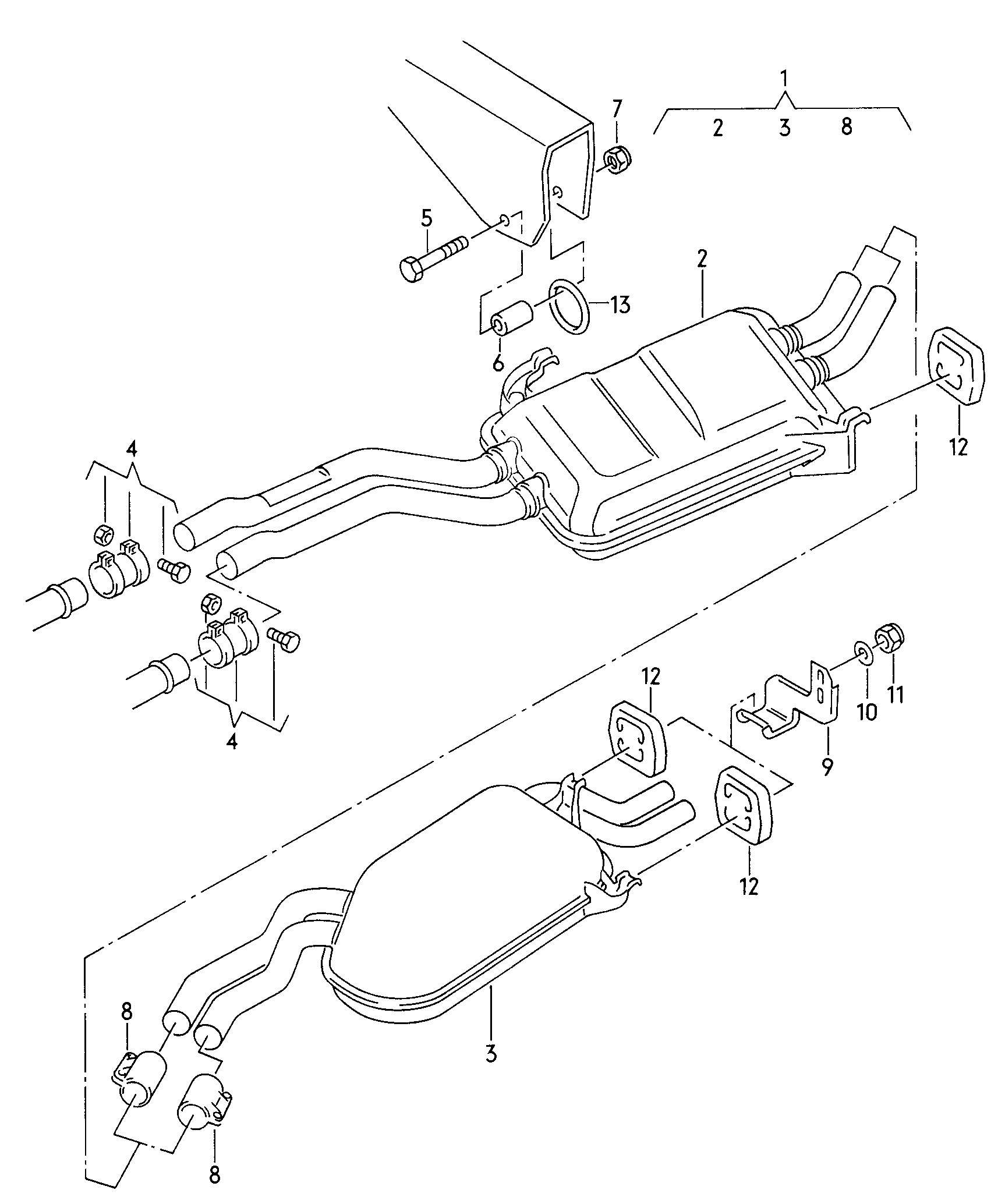 VAG 893 253 139 A - Соединительные элементы, система выпуска unicars.by