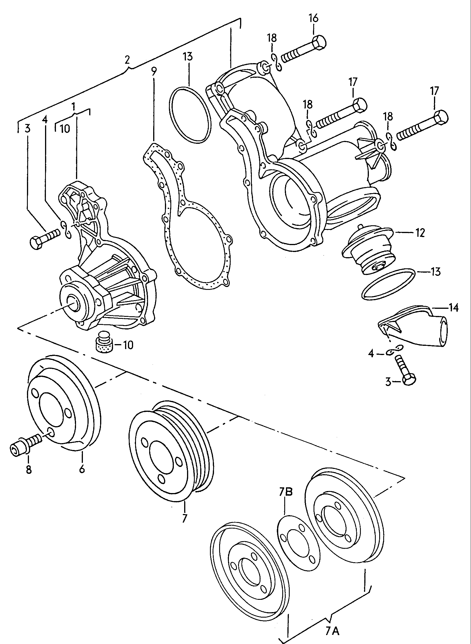 Seat 037 121 005 C - Водяной насос unicars.by