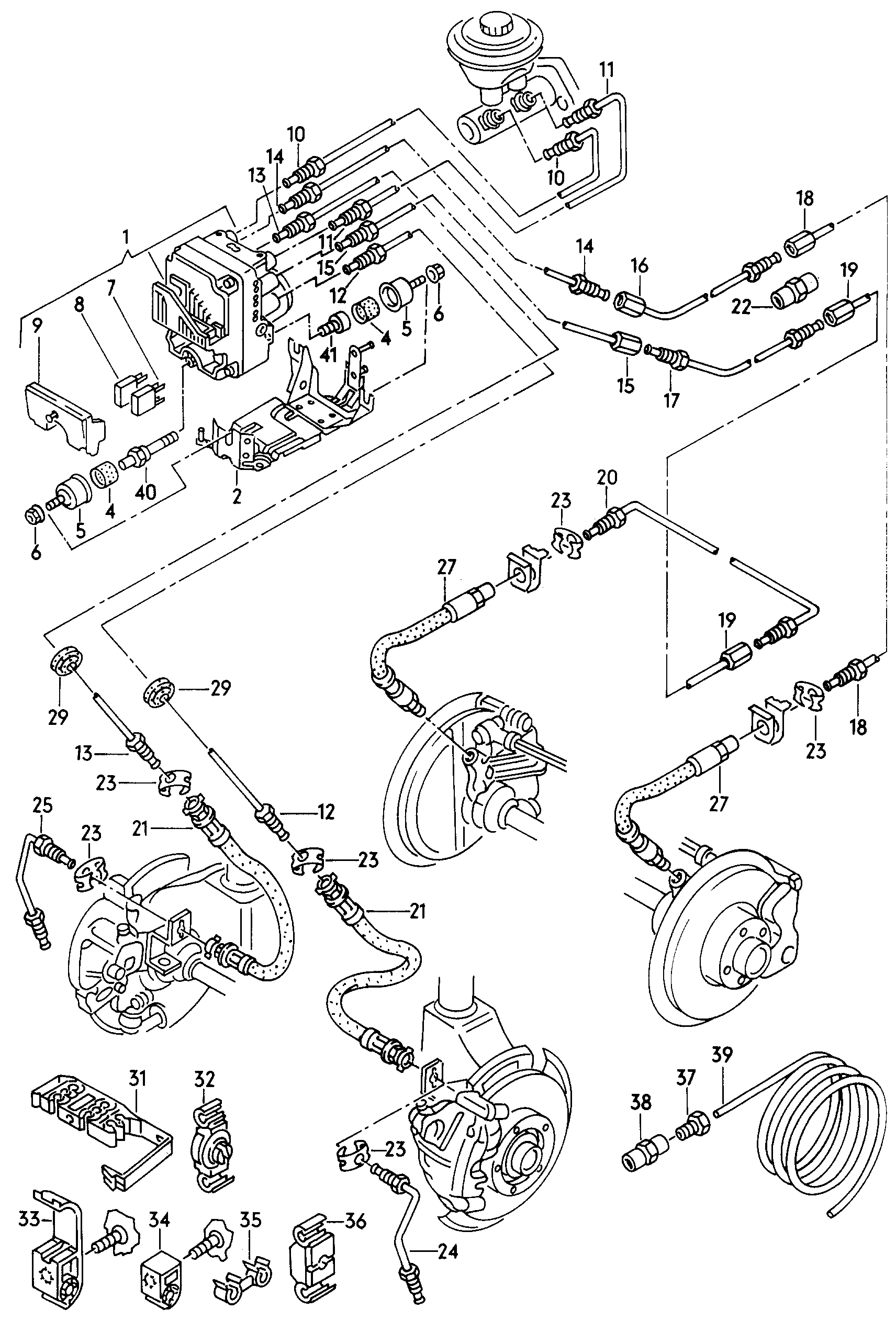 AUDI 4A0 611 707 - Тормозной шланг unicars.by