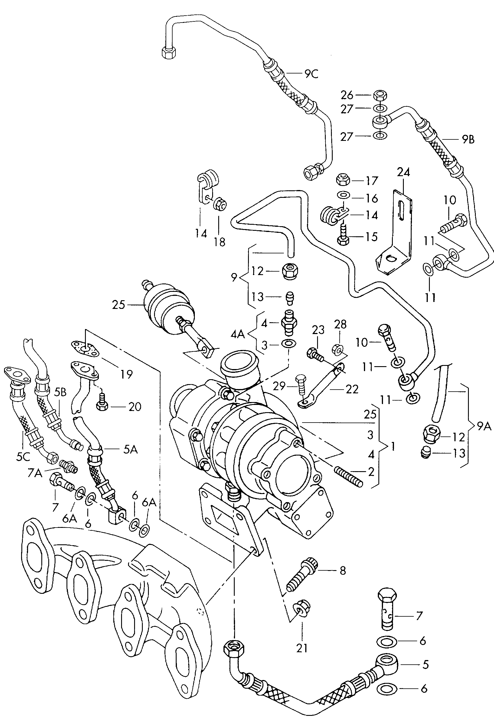 VW 028 145 702 X - Картридж турбины, группа корпуса компрессора unicars.by