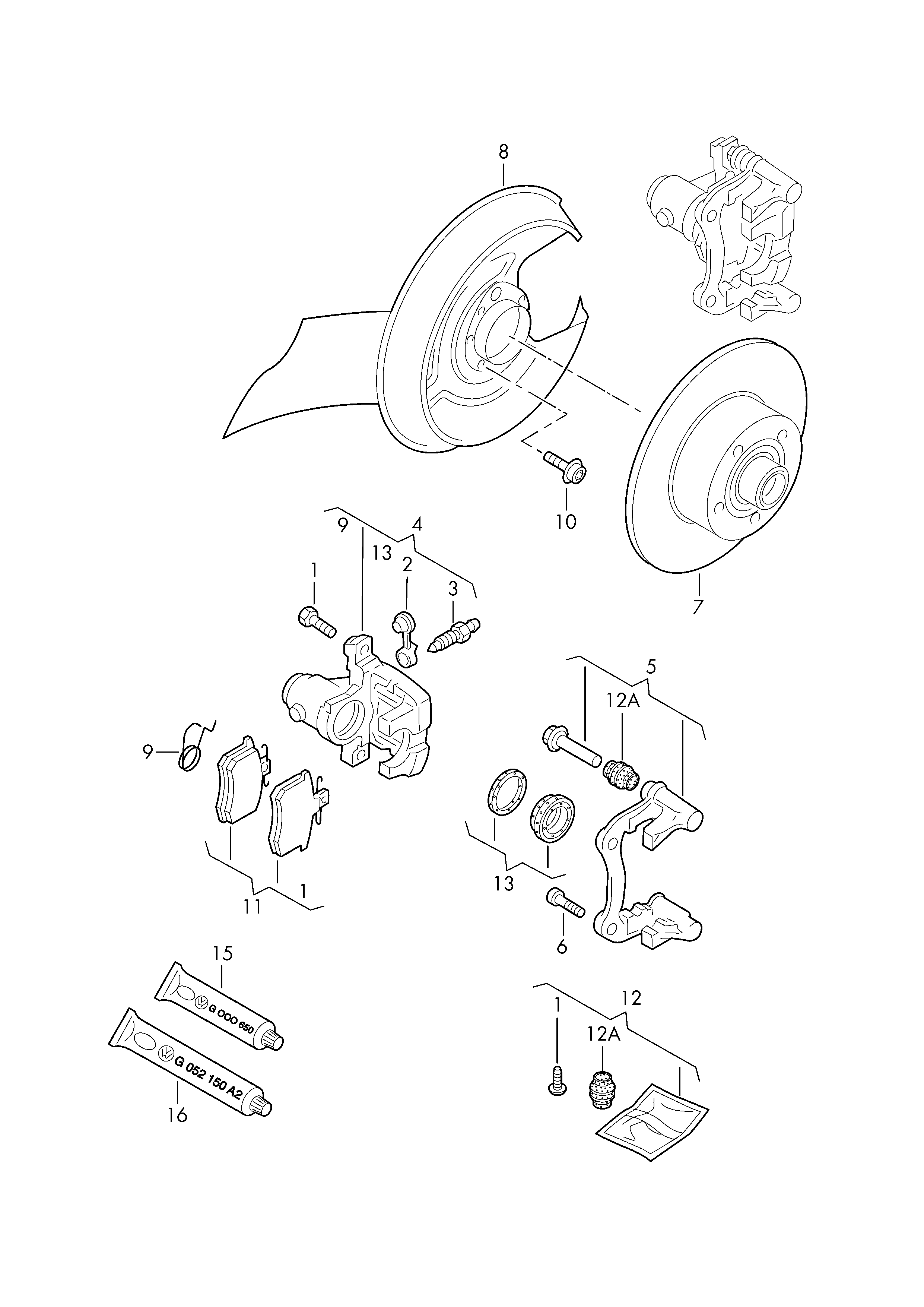 FORD 8E0698451K - Тормозные колодки, дисковые, комплект unicars.by