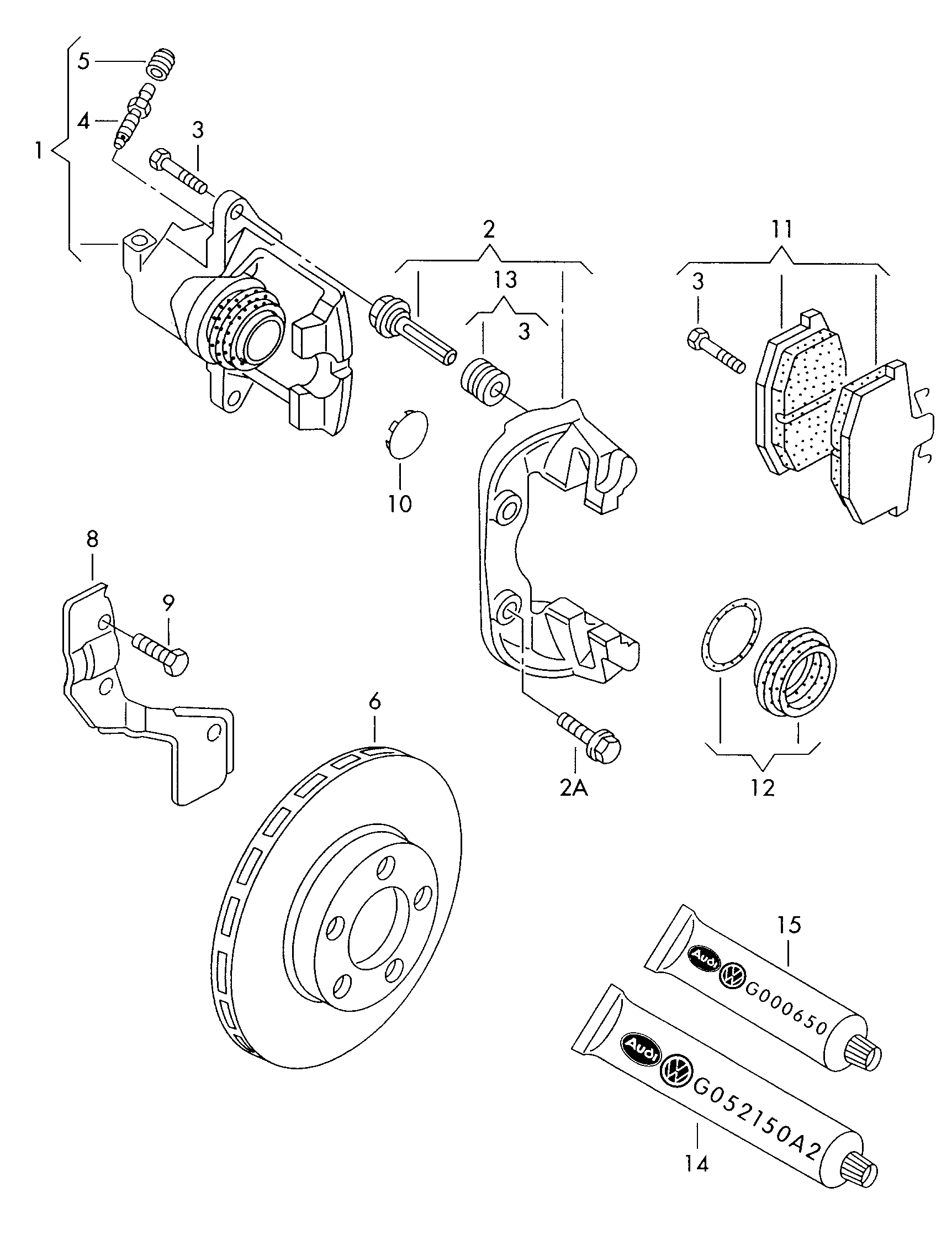 AUDI 8E0 615 123 - Тормозной суппорт unicars.by