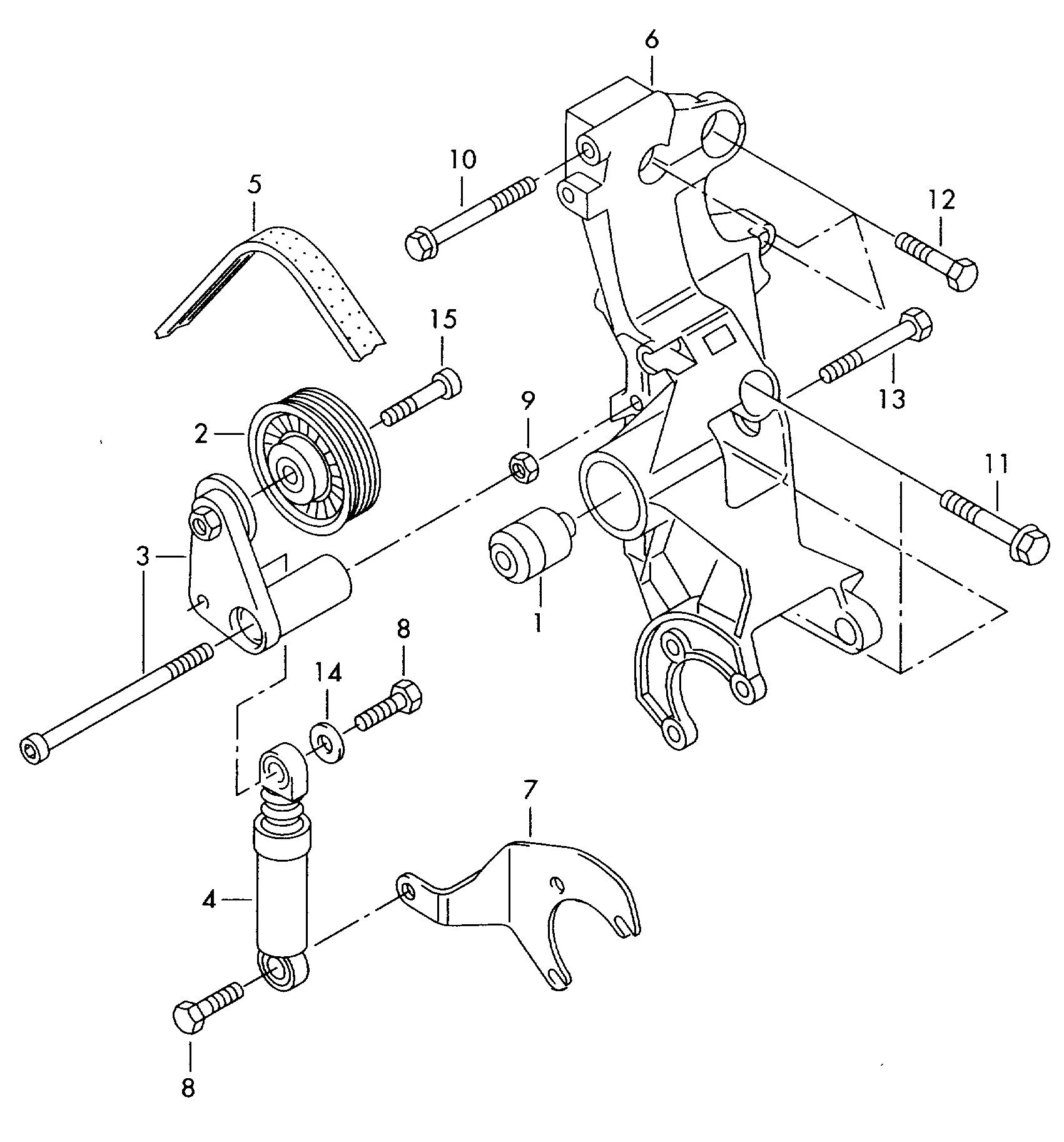 Seat 038145278 - Натяжитель, поликлиновый ремень unicars.by