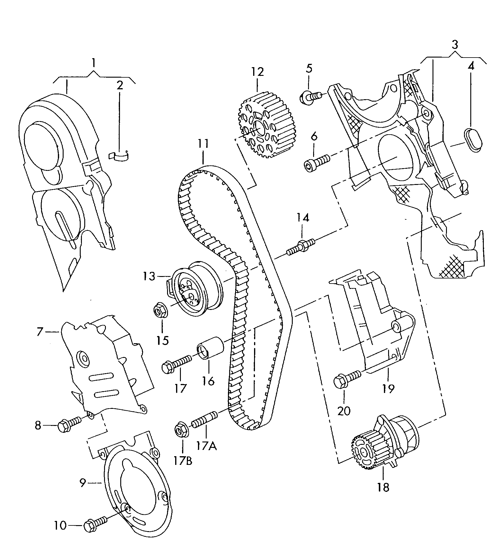 VAG 045109479B - Натяжная планка, ремень ГРМ unicars.by